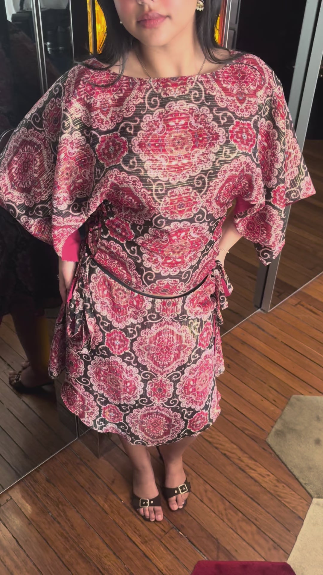 Vivienne Top In Printed Rouge