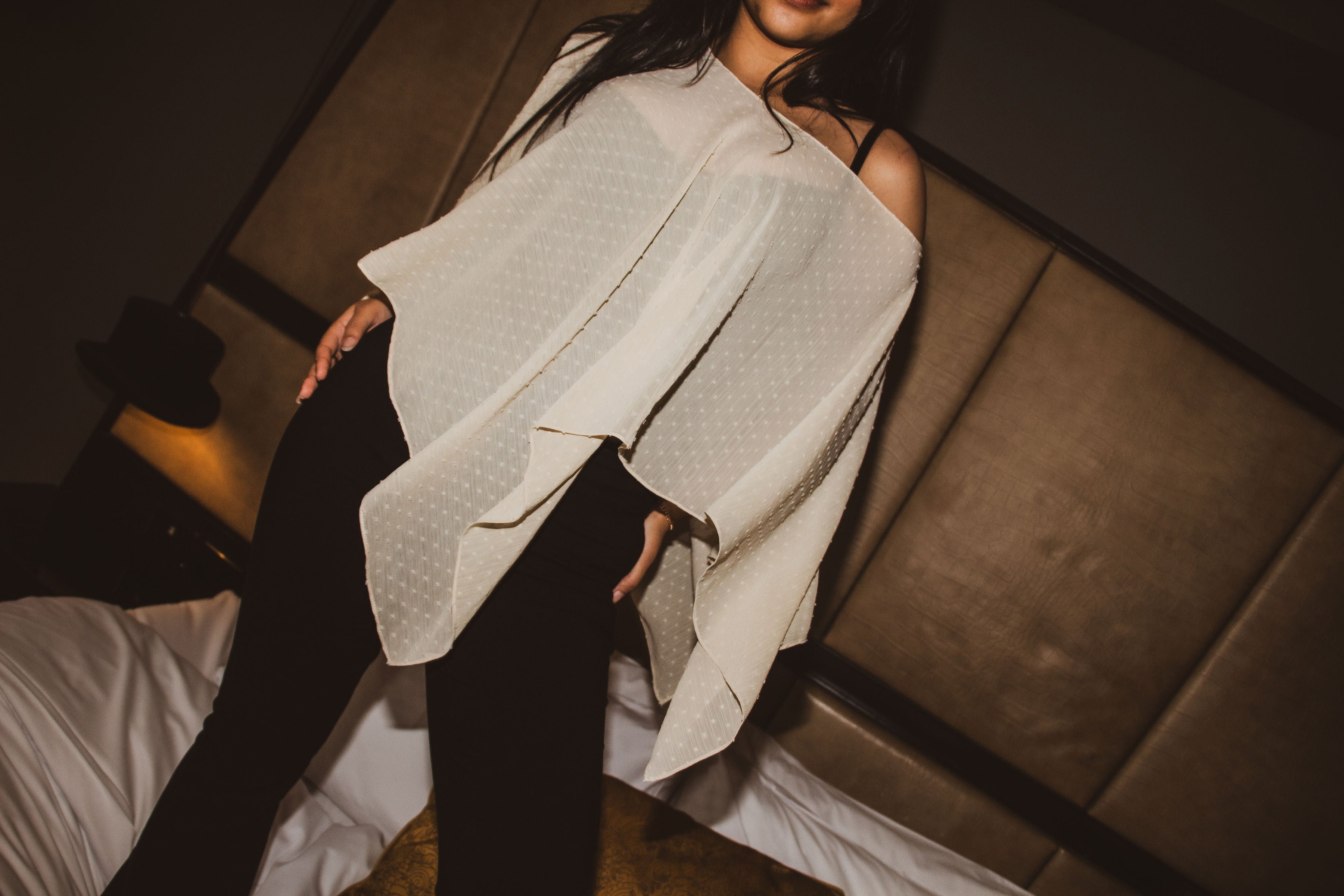 Celeste Thick Cape In Cream